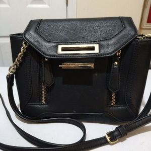 Charming Charlie black leather crossbody purse